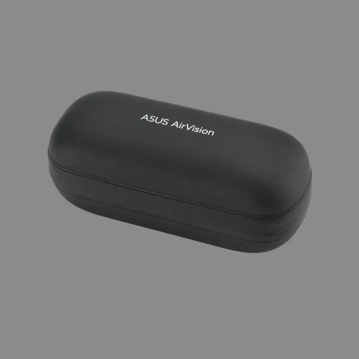 A black carrying case with "ASUS AirVision" written on it is displayed against a gray background.