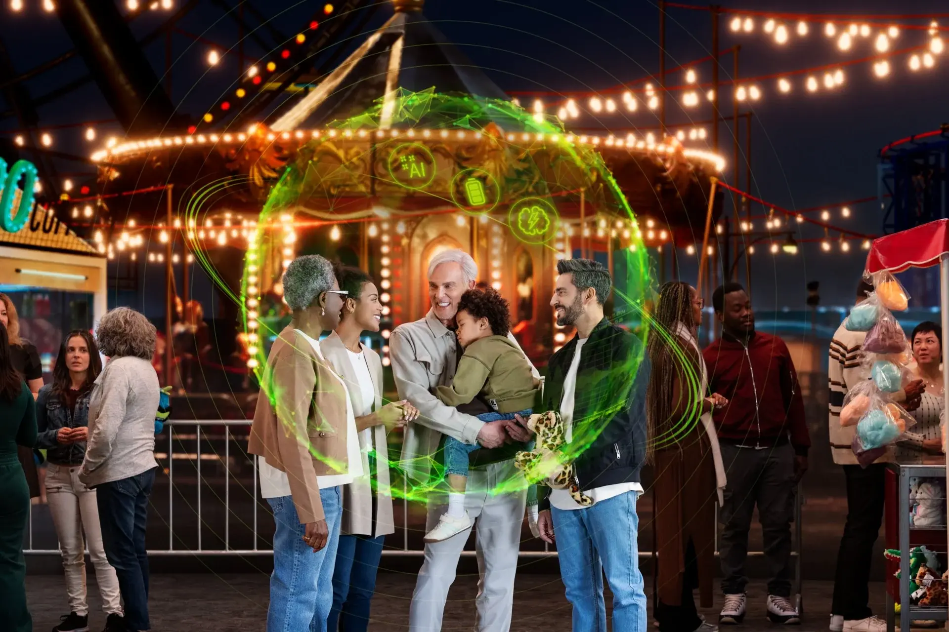 Speech-in-loud-noise scenario — DeepSonic spheric AI focus